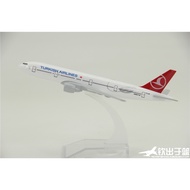 Aircraft Model Boeing 777 Turkish Aircraft B777 Turkish Gift Ornaments Metal Aircraft Model 16cm