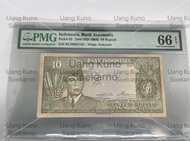 10 rupiah 1960 PMG 66 EQP Langka Uang Kuno Indonesia Seri Soekarno
