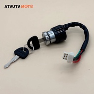 Motorcycle Ignition Switch Start Switch Door Locks 2 Key 6 Pin 6 Wire For 50cc-250cc Quad 4 Wheeler 