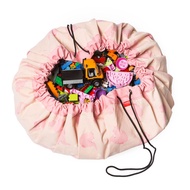 比利時 Play &amp; Go - 玩具整理袋-藝術家聯名款-粉紅大象-展開直徑 140cm/產品包裝 24.5×21.5×5.5cm