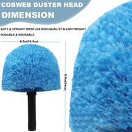 2 Pack Robust Cobweb Duster Head Brush – Superior Twist-On Web Cleaning Tool – Spider Web Remover Br