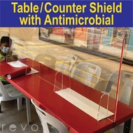 TABLE / COUNTER SHIELD WITH ANTIMICROBIAL