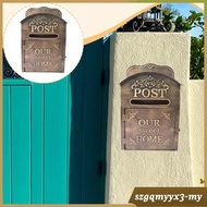 [Toolroom] Wall Mount Mailbox Decorative Vintage Mailbox Mail Box for Garden Home Outside Entryway