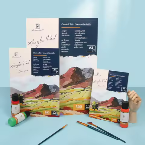 300GSM Acrylic Painting Sketchbook for Artists A3 A4 A5 Thick Watercolor Paper for Beginner Practice