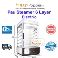 Happypopper Commercial Electric Pau Pao Dim Sum Steamer 6 Layer 6layer Machine Heavy Duty 商用燃气电蒸包机
