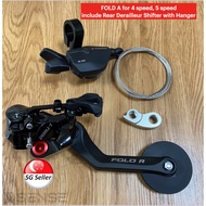 L-TWOO 5-7 Speed Derailleur Shifter Tensioner with Hanger for Brompton Pikes 3Sixty Aceoffix Trifold
