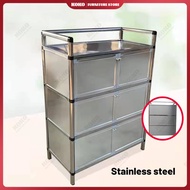 Stainless steel cabinets home assembly kitchen cupboard sideboard storage cabinet cupboard storage c