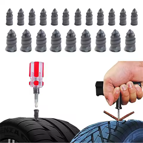 20PCS Rubber Self-tapping Screws For Tire Repair Silicone Car Screw Tyre Plug Repair Rubber Cement S