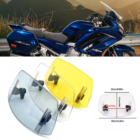 Fit for Yamaha YP250 R FJR1300ES FJR1300 AE AS FZ 1200 FZ8 J125 Star Eluder Windshield Extension Adj
