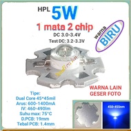 Led 5W WARNA(+pcb) hpl 5 watt(+ heatsink)super bright lampu senter lampu hias lampu motor lampu mobi