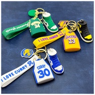 Kobe Curry 3D Jersey Keychain Durant James Three-Dimensional Basketball Shoes Model Pendant Jewelry 