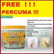 1.5KG/0.5KG KTH INSTANT PUTTY FILLER (INTERIOR & EXTERIOR) - WHITE DEMPUL DINDING BATU PLASTER PARTI