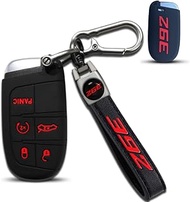 QZXIAOGU for Dodge Keychain with Soft Silicone Protection Key Case for Dodge RAM Durango 392 Challen