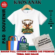 CHILDREN'S T-SHIRT SOUVENIR BY SITUBONDO TNB (a) WHITE COLOR, THICK AND SMOOTH 24S COMBED COTTON MAT