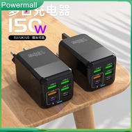150W/200W Multi Port Flash Charger 4USB+2PD Fast Charger 5V USB Type C Power Adapter For ios Micro T