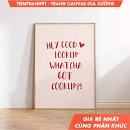 Tranh treo tường Kitchen Print Aesthetic Kitchen Decor Cooking Wall Art Funny Chef Poster Trendy Kit
