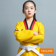 ชุดเทควันโดสีน้ำเงิน/แดง/ดำ/เขียว/ชมพู Dobok Wtae Kwon Do ศิลปะการต่อสู้ Gi ประสิทธิภาพ