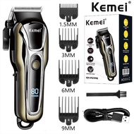 Kemei 1990 USB Charging LCD Digital Display High Power Hair Trimmer Professional Electric Hair Clipp