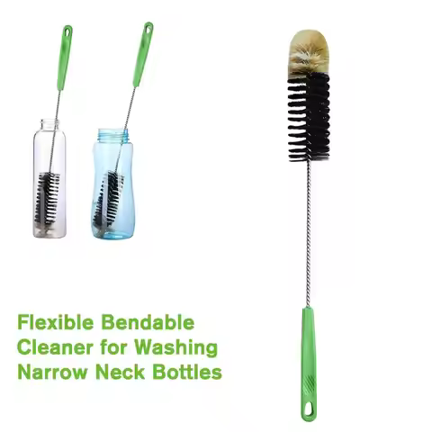 16 Inches Extra Long Handle Water Bottle Brush Flexible Bendable Cleaner For Washing Narrow Neck Bot