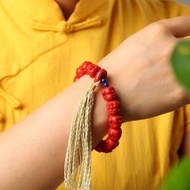 天然原礦硃砂精品紅砂佛頭手鏈 硃砂含量高達95%