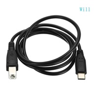 Will USB B to USB C Cable USB 2 0 USB C to USB B Cable USB Type B to Type C for Cellphone Tablet Ext