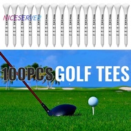 KUAIZII 100pcs Golf Wood Tees, Digital Scale 69/83mm White Striped Golf Tee, Durable Wooden Golf Hol