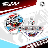 SAZIME Decal Tebok Lovebird Stiker Sangkar Burung Decal Tebok Love Bird Kandang sasime Bulat Bisa Cu