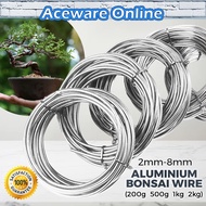 200G 500G 1KG Aluminium Wire Bonsai Gardening Tool Silver Wire Dawai Pokok Bonsai Wire Modeling 盆景铝线