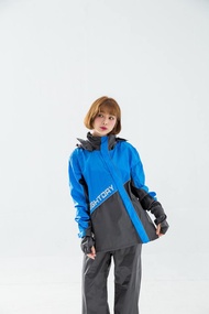 終結者斜開專利兩件式風雨衣-寶藍