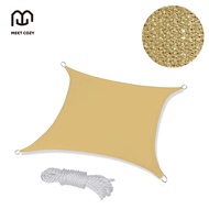 MEET COZY ผ้าบังแดด ขนาด6x8 m HDPE/160GSM Sun Shade Sails ผ้าใบบังแดด กันยูวี กันสาดบ้าน ผ้าใบบังแดด