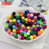 Penghantaran Percuma DIY Buatan Tangan Manik Aksesori Bahan 6-20mm Plastik Warna Pepejal Manik Longg