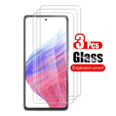 3Pcs Tempered Glass For Samsung Galaxy A54 A53 A52 A52s A51 5G A50 A50s A05 A05s Screen Protector Pr