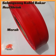 Isolasi Bakar selongsong kabel bakar permeter warna merahhitam ukuran 25mm30mm35mm40mm isolasi kabe