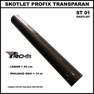 Sticker Decal Polos Skotlet Pollet Polet Hitam Black Lebar 45cm Harga per Meter Glossy / Doff / Tran