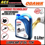 OGAWA 2T OIL - 5 LITER  2T LUBRICANT OIL [ TCW-3 ]  MINYAK 2T -  2 Stroke
