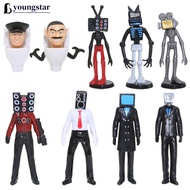 YOUNGSTAR 6Pcs/Set Skibidi Toilet PVC Audio Toilet Man VS Monitor Man Camera Man Anime Action Figuri