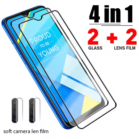 4IN1 Protective Glass Camera Lens for Realme 8 5G 7 Q3 Pro 8i GT Neo Screen Protector for Realme C25
