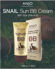 ครีมกันแดดผสมบีบี anjo natural cover snail sun bb cream 50 ml.