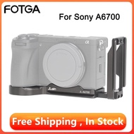 FOTGA L Shape Bracket Plate For Sony A6700 Camera Baseplate  Quick Release QR Vertical 1/4 Screw Ver