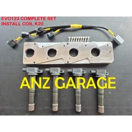 EVO123 RVR HARNESS K20 PNP + COIL DENSO + RNE BILLET PLUG COVER COP EVO3 4G63 EVO1 EVO2 EVO 3