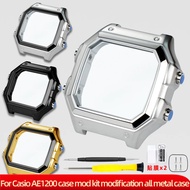 For Casio AE1200 case mod kit modification all metal 4 colors case AE-1200 bezel glass waterproof ri