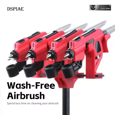 【DSPIAE PT-AB】Wash-Free Airbrush with Marker Rack for Scale Model Painting Quick Color Change Hobbyi