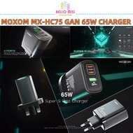 MOXOM MX-HC75 GAN 65W SUPER SI TECHNOLOGY FAST CHARGING CHARGER