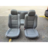 BMW E46 Sedan Electric Grey Leather Seat Front and Rear Seat
