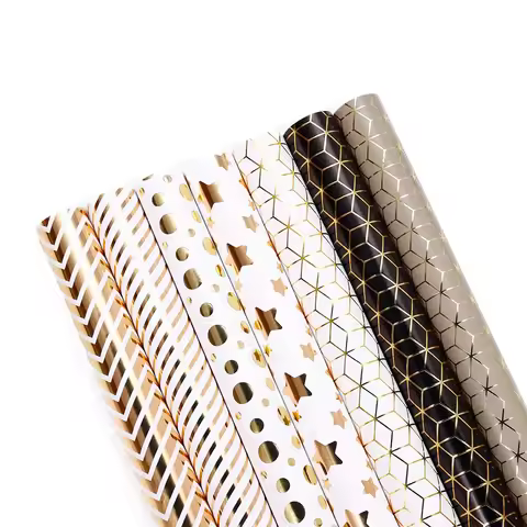 Fold 50*70cm wrapping paper Valentine Aluminum Foil Gradient Holiday gift paper Christmas gift wrapp