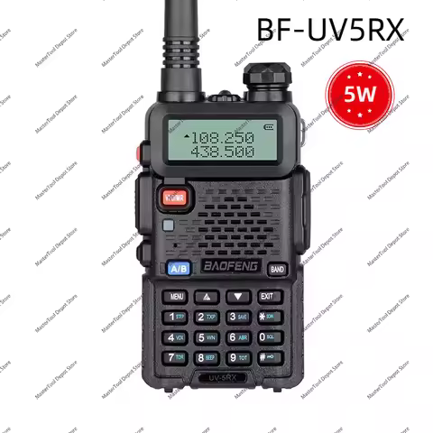 Baofeng UV5RX Walkie Talkie Type-C Wireless Copy Frequency AM FM Long Rang Powerful Two Way Portable