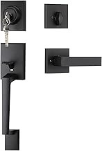 Haidms 1 Pack Matte Black Heavy Duty Privacy Door Levers Handle Bed and Bath Leverset Lockset