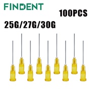 Dental Endo Irrigation Syringe Needle Tips 100PCS End-Closed Side Hole 25G/27G/30G