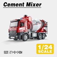 LEO 1:24 Electric Cement Mixer Truck Diecast โมเดล รถอัลลอยด์รถยนต์ของเล่นคอลเลกชันของขวัญสําหรับเด็