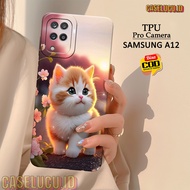 HP Latest Samsung A12 Phone Case - Fashion Cat Case - Samsung A12 Case - Soft Samsung A12 Phone Case